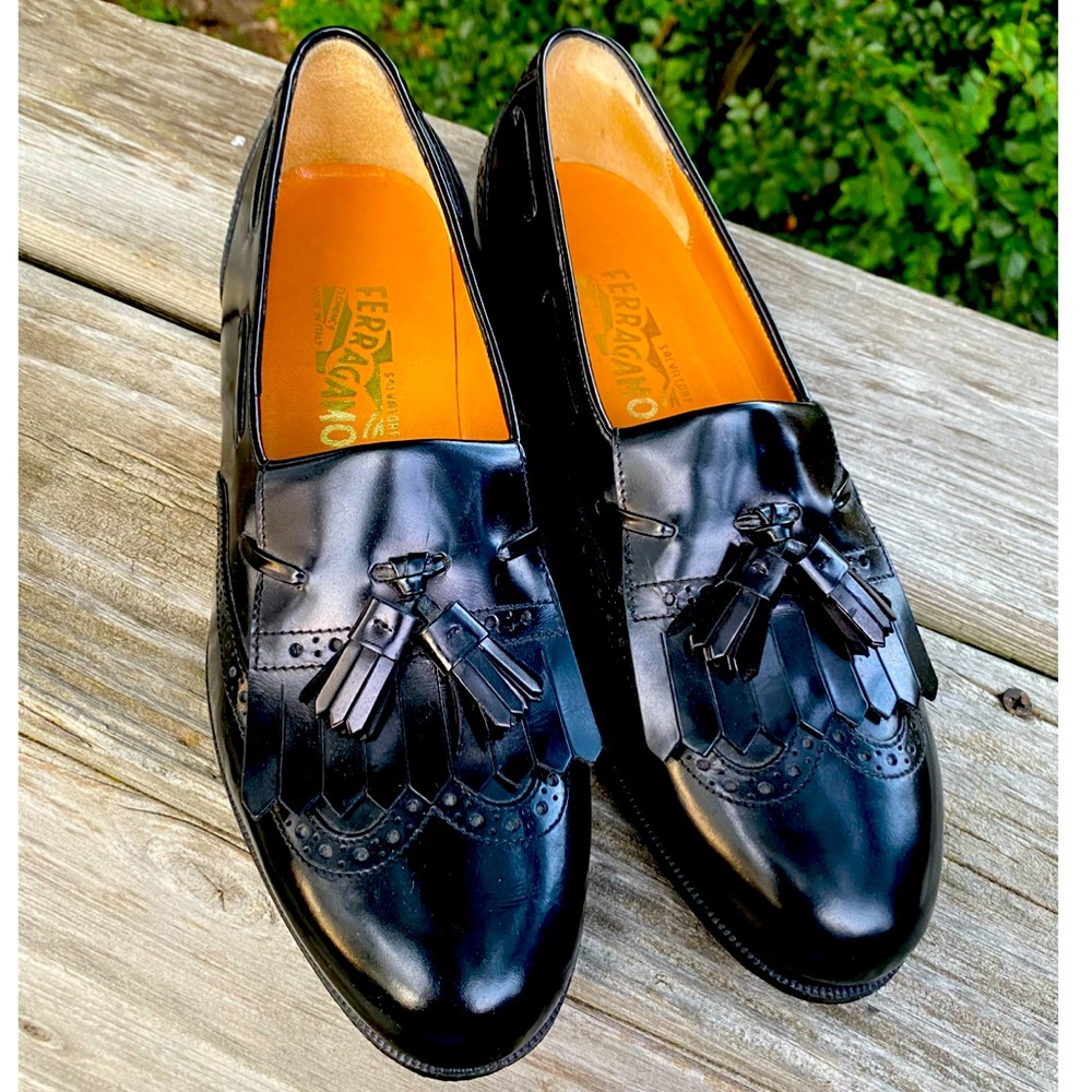 MENS SALVATORE FERRAGAMO TUXEDO LOAFER SHOES